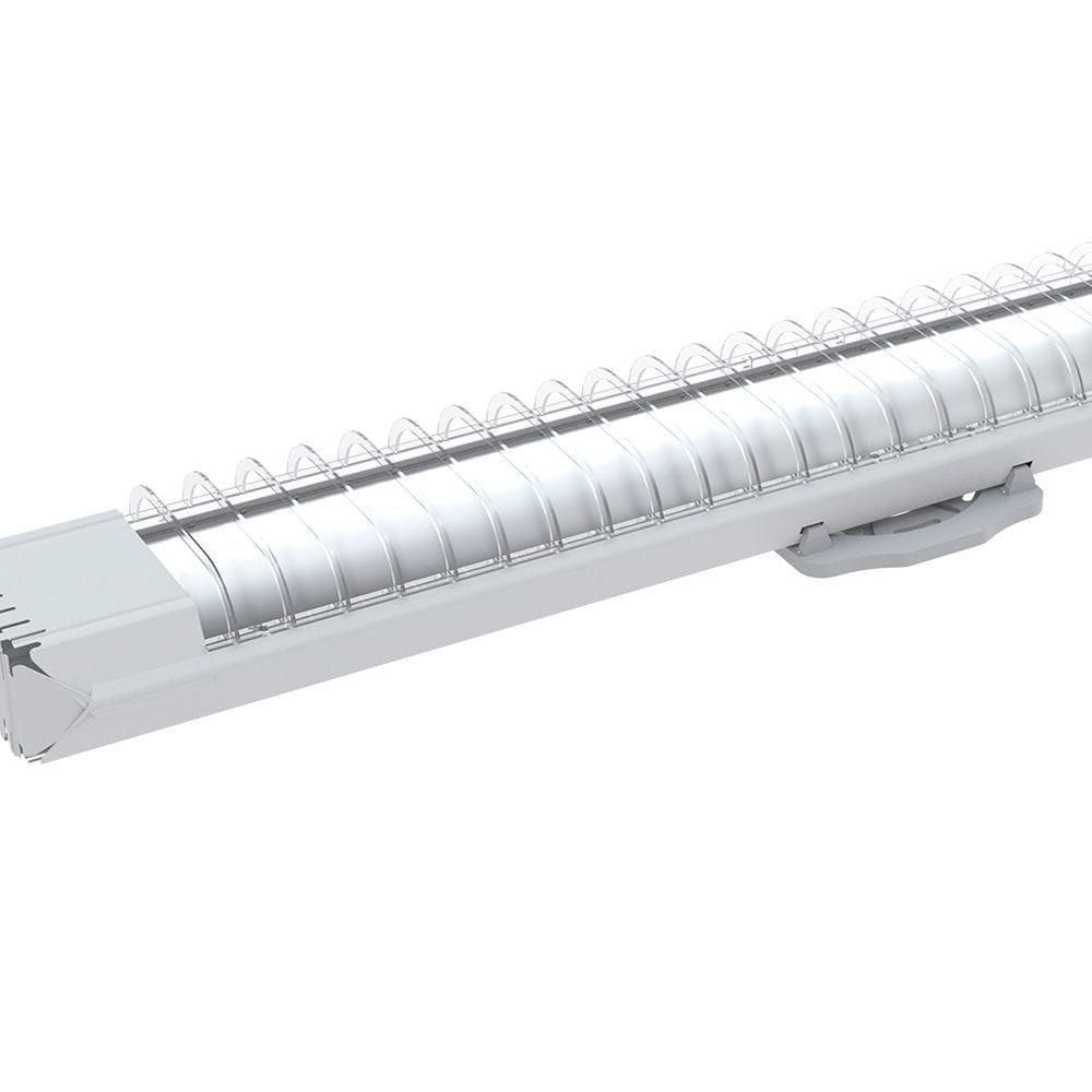 6 Luminárias Sobrepor Taschibra Lumifácil 60cm C/ 1 Tubo Led 6500k Bivolt Branco