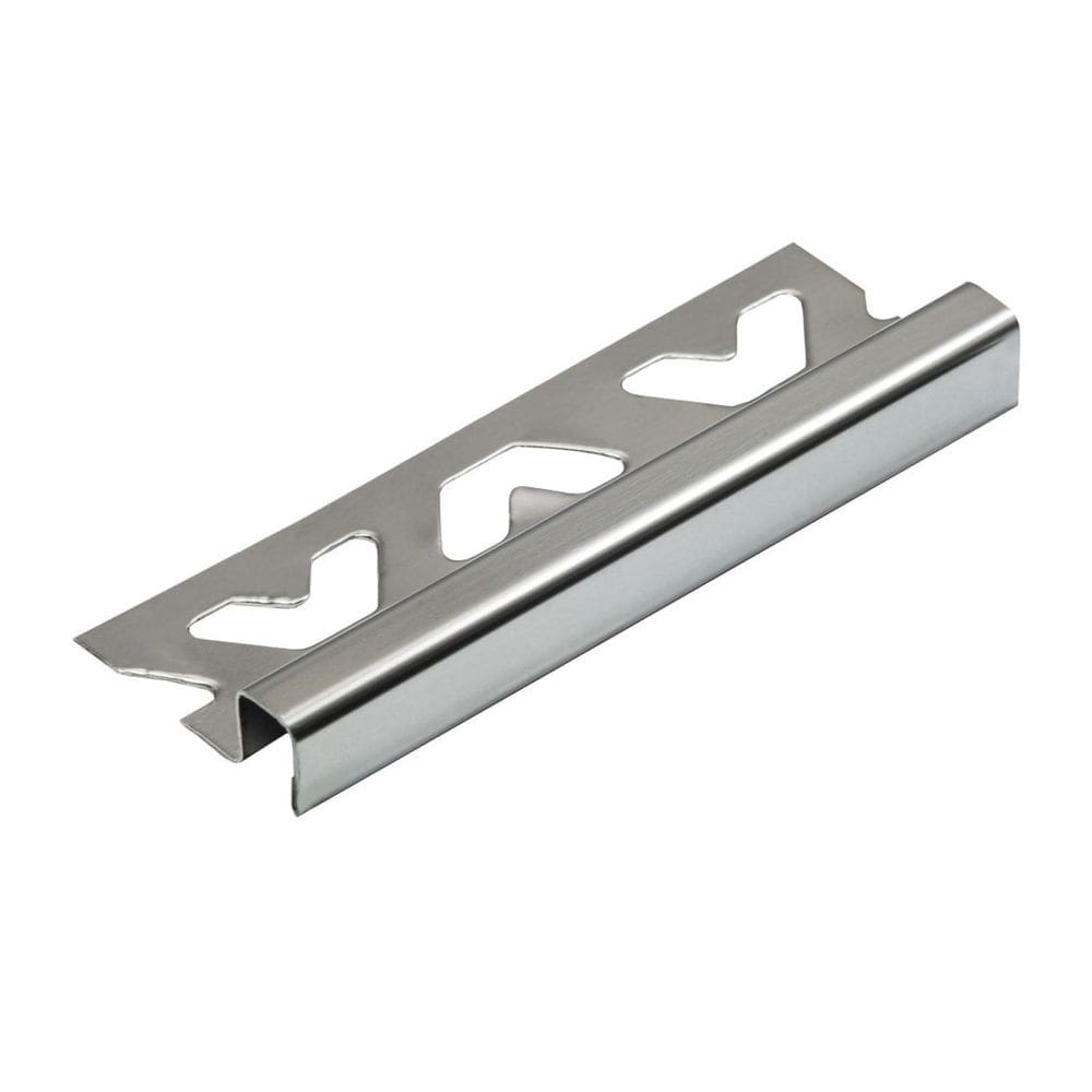Perfil de Aço Inox para Acabamento 10mm X 1,2cm Firenze Inox Brilho Viscardi - caixa com 5 Unidade - Cromado Brilho
