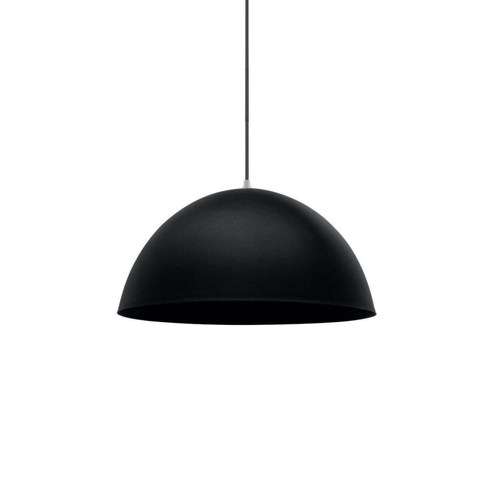 Lustre Pendente Taschibra Td 821f Grande E27 Bivolt Preto Fosco