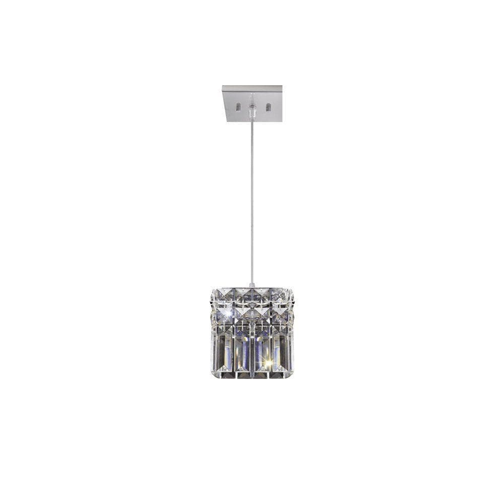 Lustre Pendente Cristal Quadrado Paris Bivolt Llum