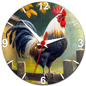 Relógio de Parede Galo na Fazenda Decoração de Fazenda