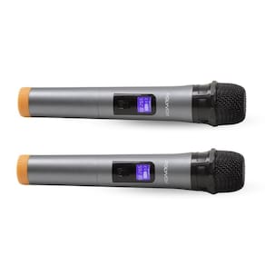 Par de microfones sem fio polyvox preto