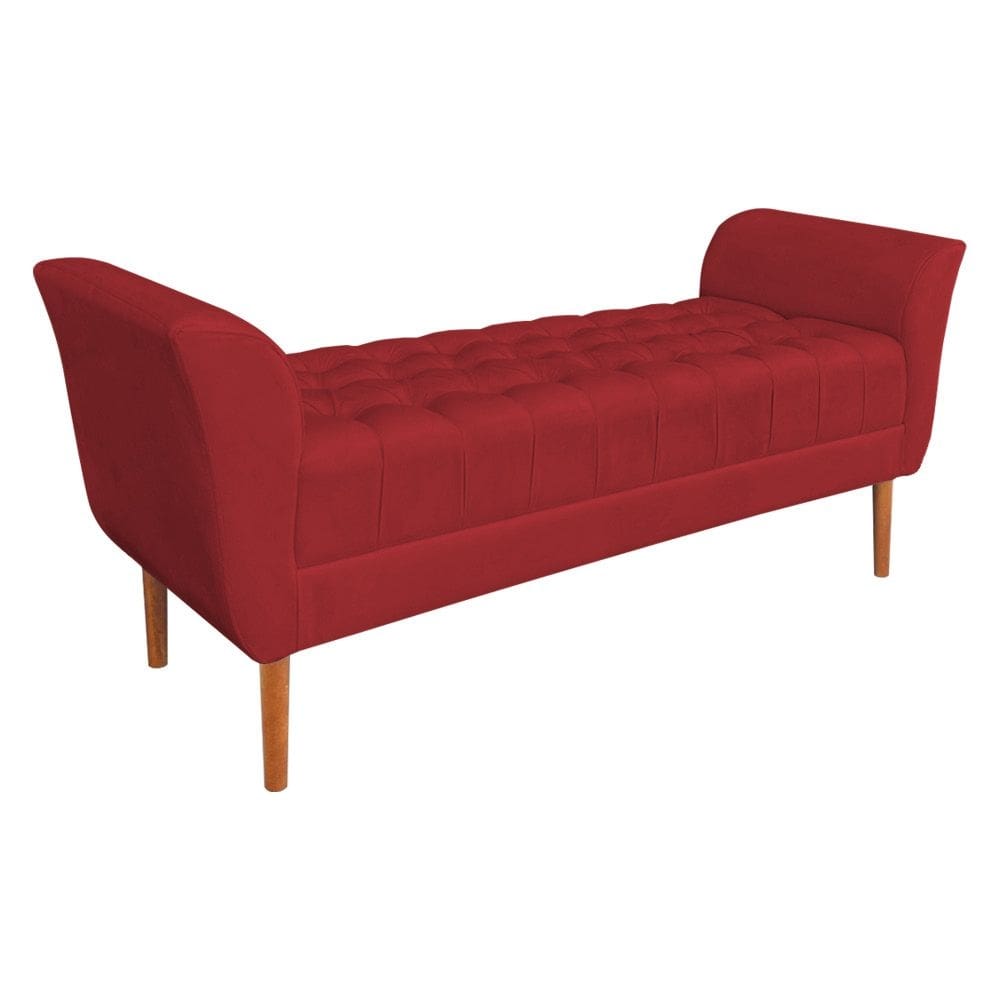 Calçadeira Recamier Casal 1,50m Londres Veludo - Pallazio