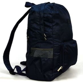 Mochila Escolar Viagem Bolsa Academia Unissex Dobrável Azul Marinho CBRN17607