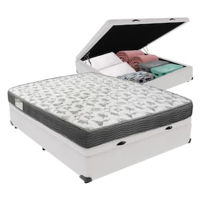 Conjunto Ortobom ISO100 D33 Casal com Box Baú Branco