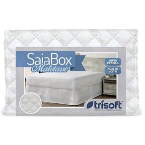 Saia para Cama Box Matelassê King 1,93m x 2,03m x 35cm - Trisoft