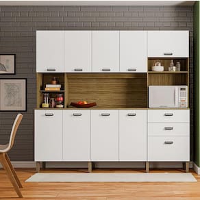 Cozinha Ambiente Intense 10 Portas e 2 Gavetas Freijó Supremo - Kits Paraná
