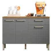 Balcão de Cozinha Versalhes Freijó Gris - Kits Paraná