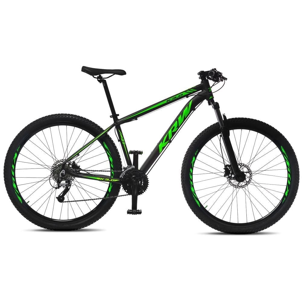 Bicicleta Krw S61 Aro 29 Susp. Dianteira 24 Marchas - Preto/verde