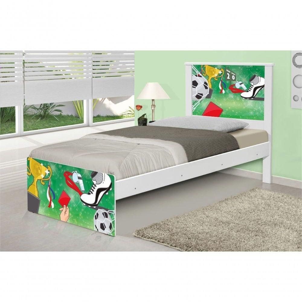 Cama Solteiro Futebol Placar Com Colchão