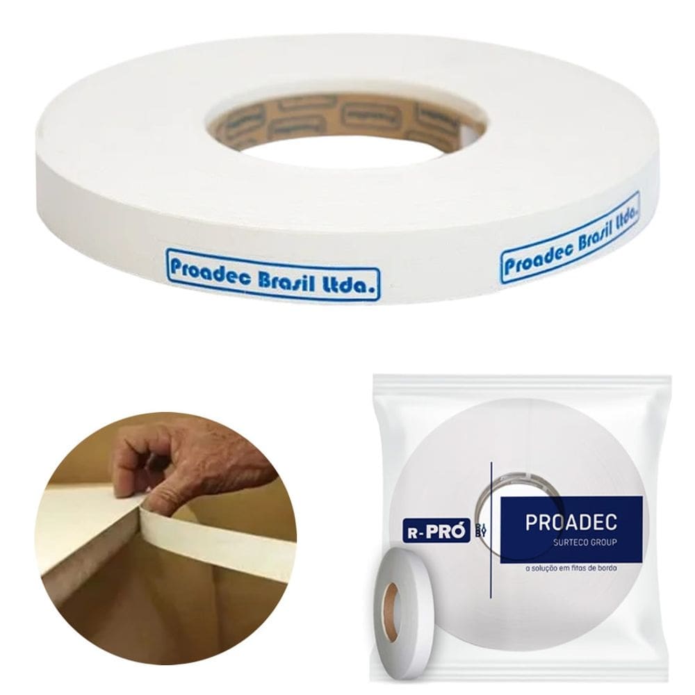 Fita De Borda PVC Branco Tx 35mm X 20m Proadec