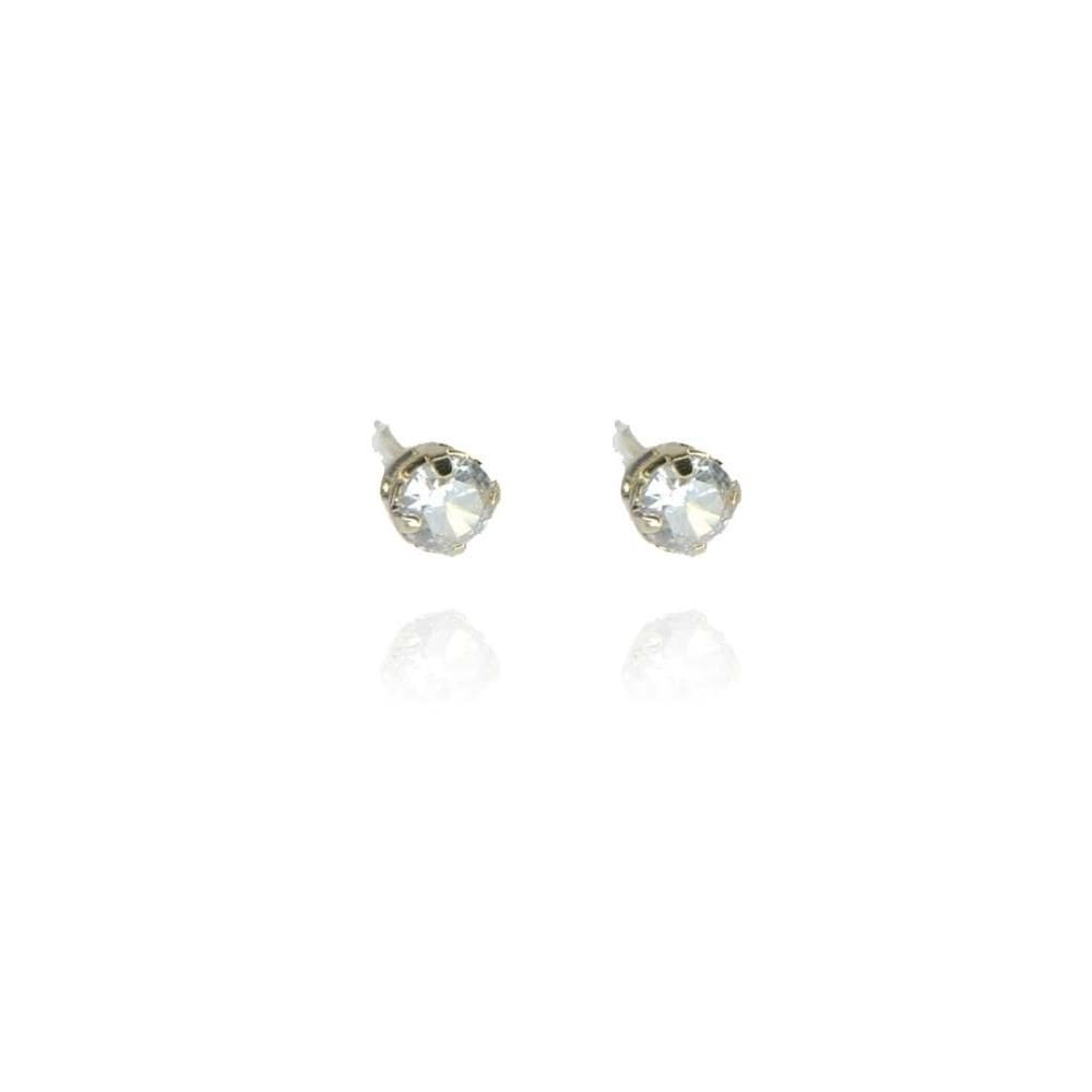 Brinco Mini Ponto De Luz Folheado A Ouro 18k [F027]