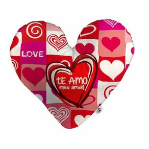 Almofada Coração Pelúcia Te Amo Meu Amor Namorados Tamanho:G
