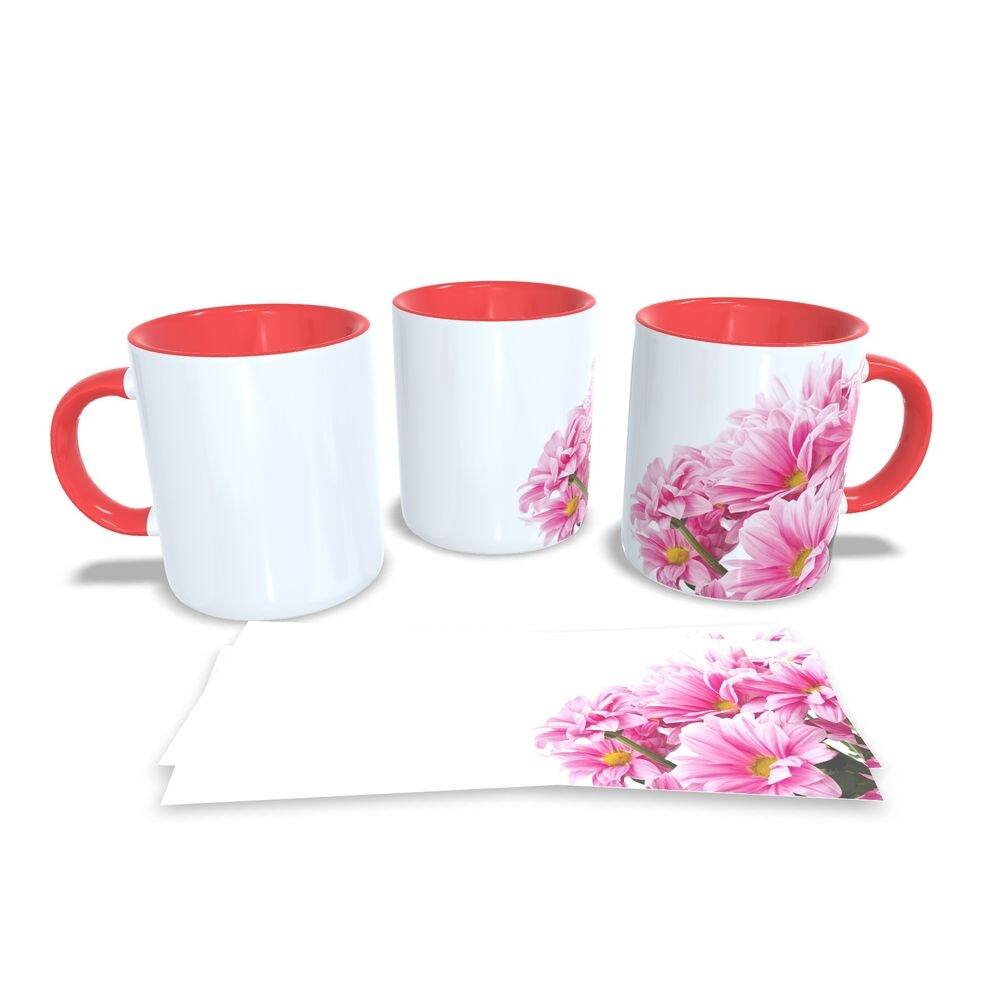 Canecas Vermelha Personalizadas Coleção Flores