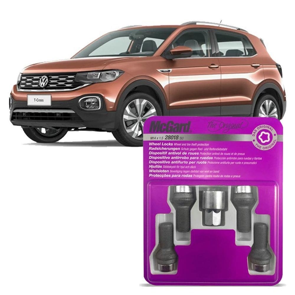 Jogo parafusos antifurto roda mcgard volkswagen t cross