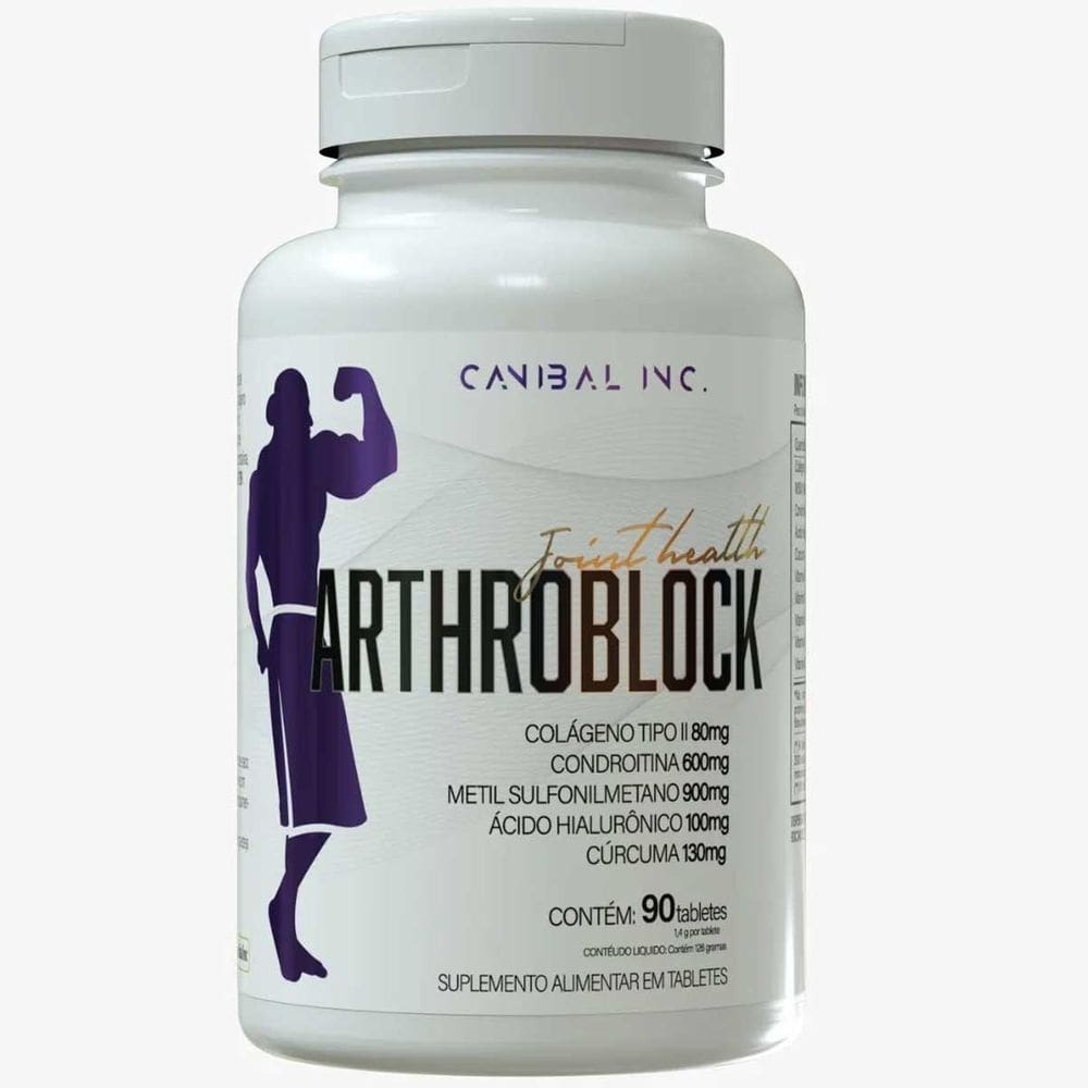 Arthroblock colágeno tipo 2 80mg com 90 comprimidos canibal