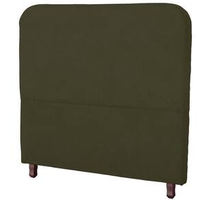 Cabeceira Casal Estofada Para Cama Box Lizza Veludo Cor Chocolate