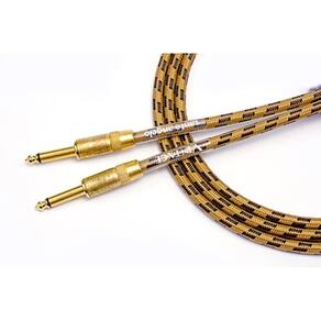 Cabo santo angelo 0,50mm p10 vintage premium ouro 15ft 4,57m