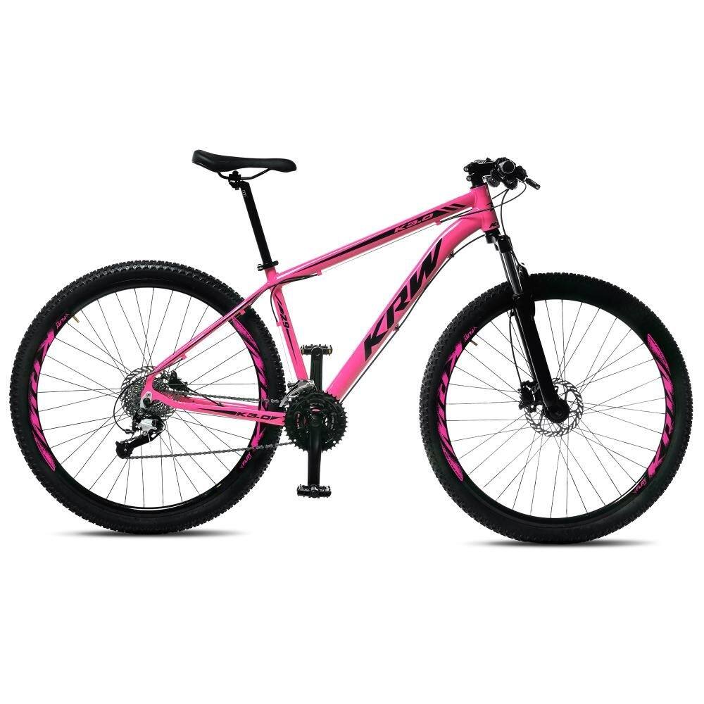 Bicicleta Krw S41 Aro 29 Susp. Dianteira 24 Marchas - Preto/rosa