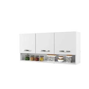 Armário Aéreo De Cozinha 3 Portas Plus Com Nicho Arte Móveis