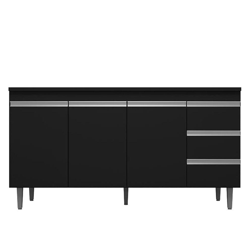 Balcão de Pia Andréia 150 cm Preto - AJL
