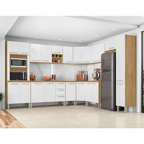 Cozinha Modulada Ambiente Ametista Composição 1 Freijó Supremo - Kits Paraná