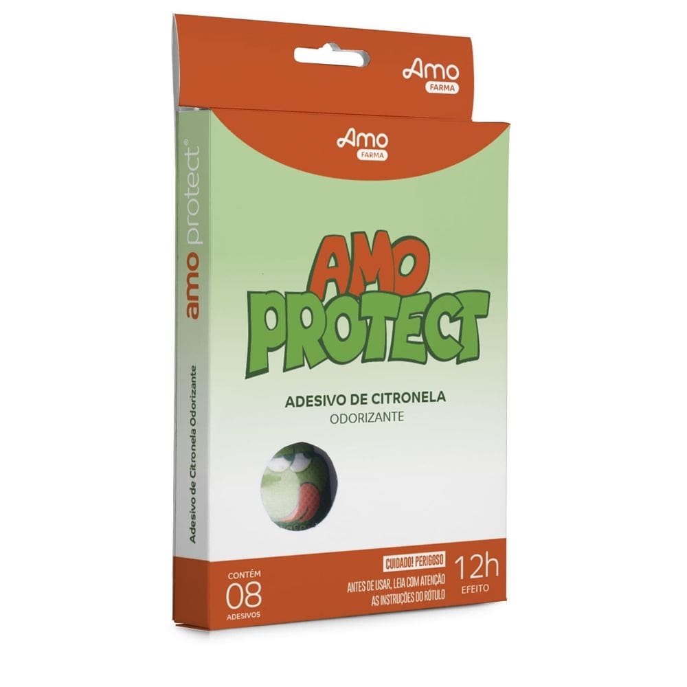 Adesivo repelente amo protect - citronela natural 8h