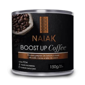 Boost up coffee sabor capuccino em pó naiak 150g