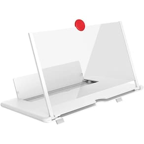 Lupa de 12 polegadas tela celular,amplificador 3d hd branco