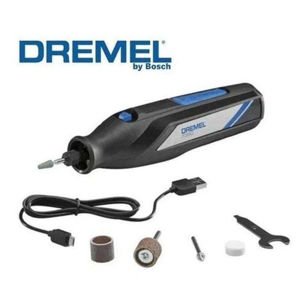 Micro retífica sem fio dremel profissional com 6 acessórios