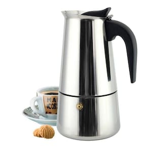 Cafeteira italiana em aço inox 450 ml 9 xícaras