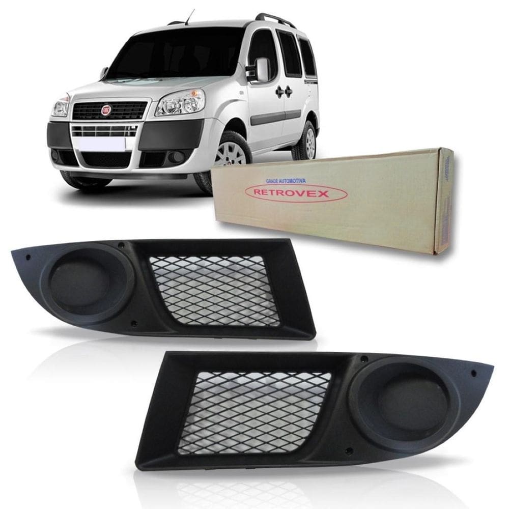 Grade parachoque moldura milha doblo 2009 a 2013 s/ furo