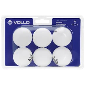 Bola de Tênis de Mesa Vollo 1 Estrelas com 06 Bolas Branca