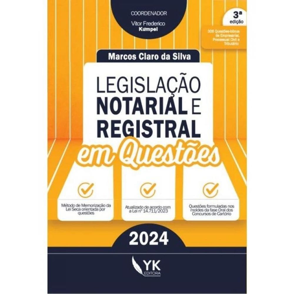 Legislação Notarial E Registral Em Questões - 2024