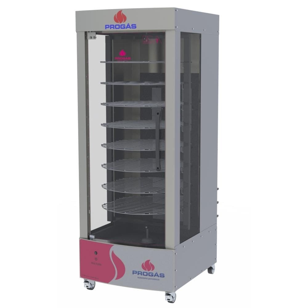 Forno Multiuso Giratório a Gás Progás 8 Grelhas 128kg Bivolt PRP-482 G5