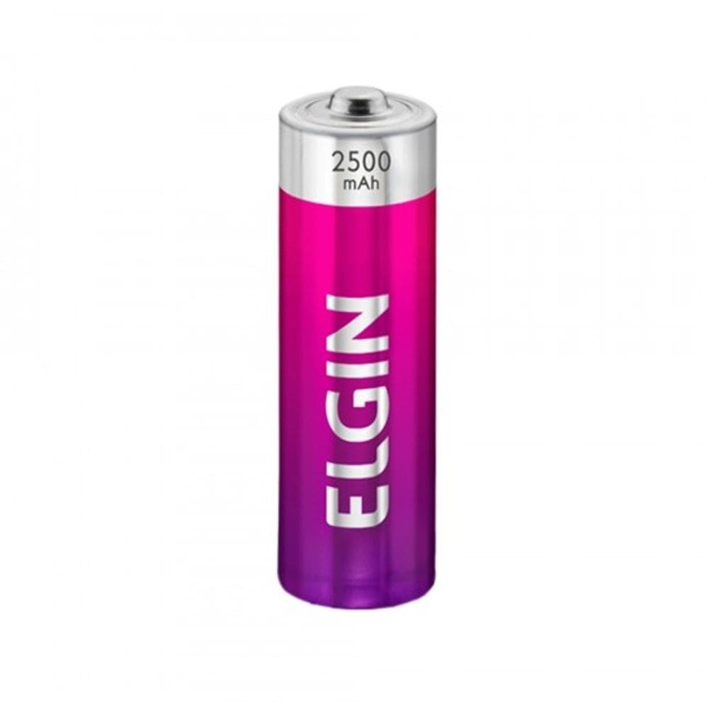 Pilha recarregável elgin aa 2500 mah - 2 unidades