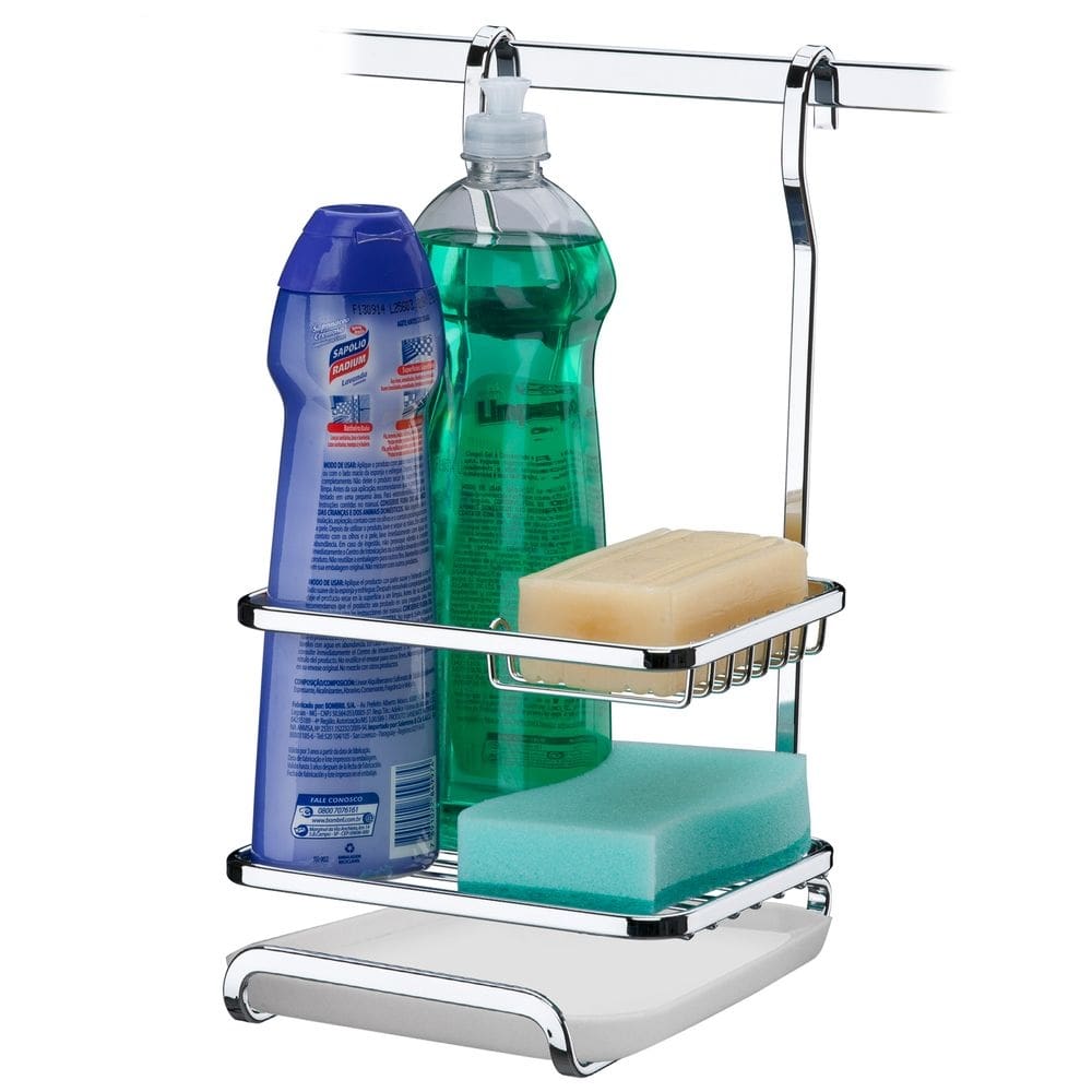 Porta utensílios de cozinha sabão detergente pendurar barra