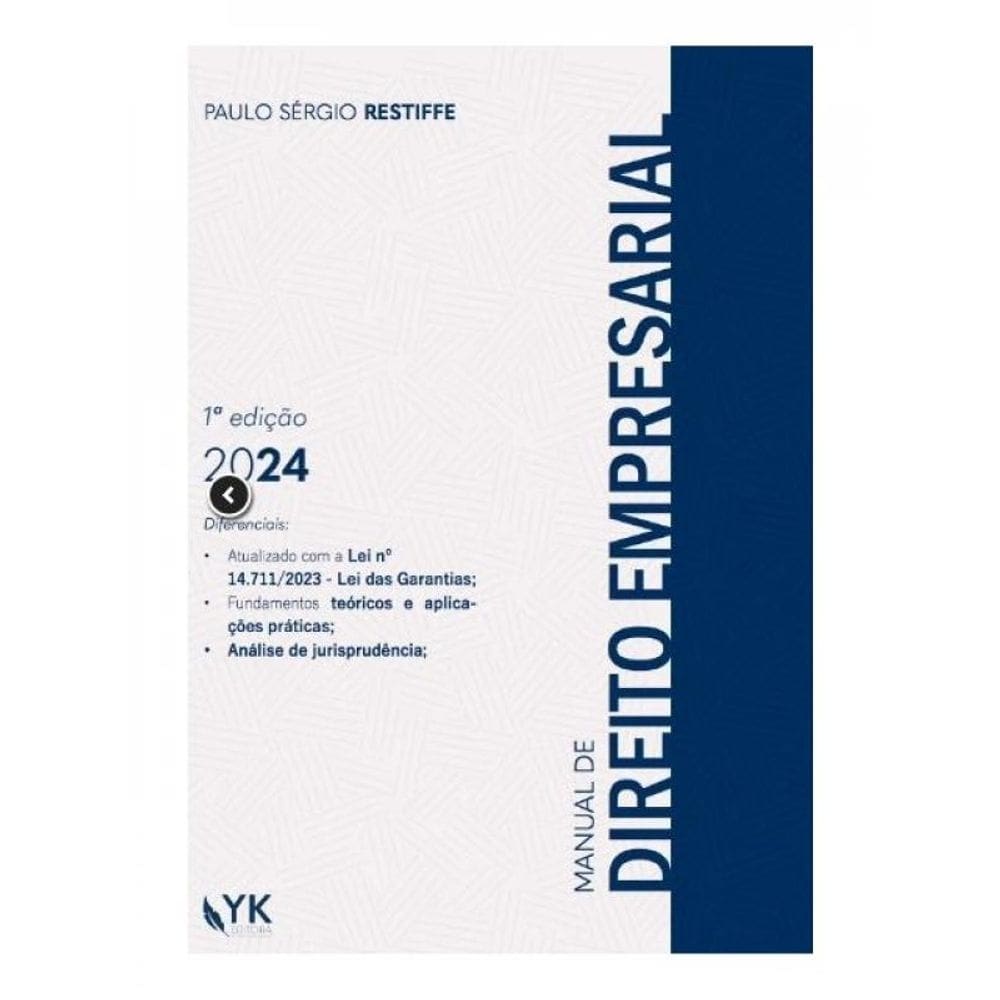 Manual De Direito Empresarial 1ª Edição - 2024