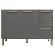 Balcão de Pia Mad Versalhes 120 cm Freijó Gris - Kits Paraná