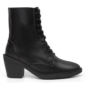 Bota Feminina Coturno Cano Baixo + Bolsa Roma Moderna