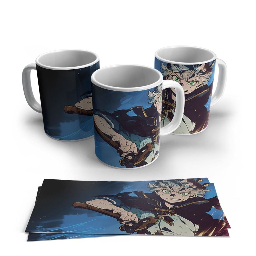 Caneca de Porcela Anime Black Cover Modelo 23