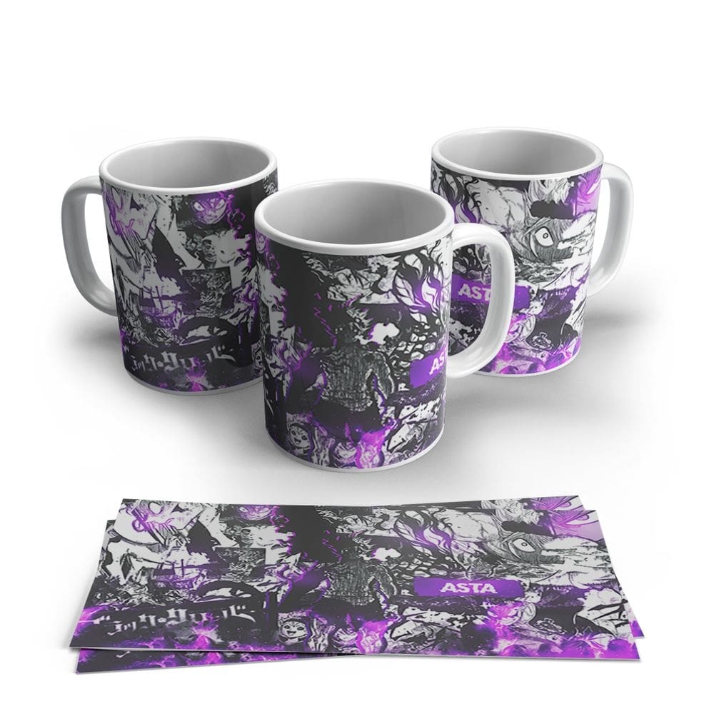 Caneca de Porcela Anime Black Cover Modelo 04