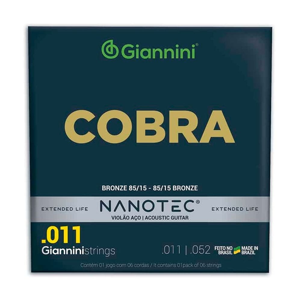 Encordoamento Violao Giannini Geeflk Pn Bronze 85/15 Protetiva Nanotec 0.011