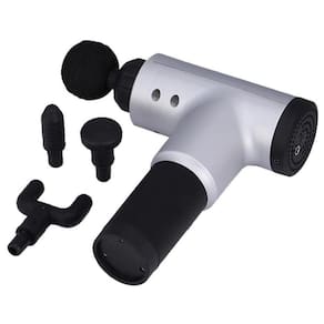 Massageador gun furadeira prata