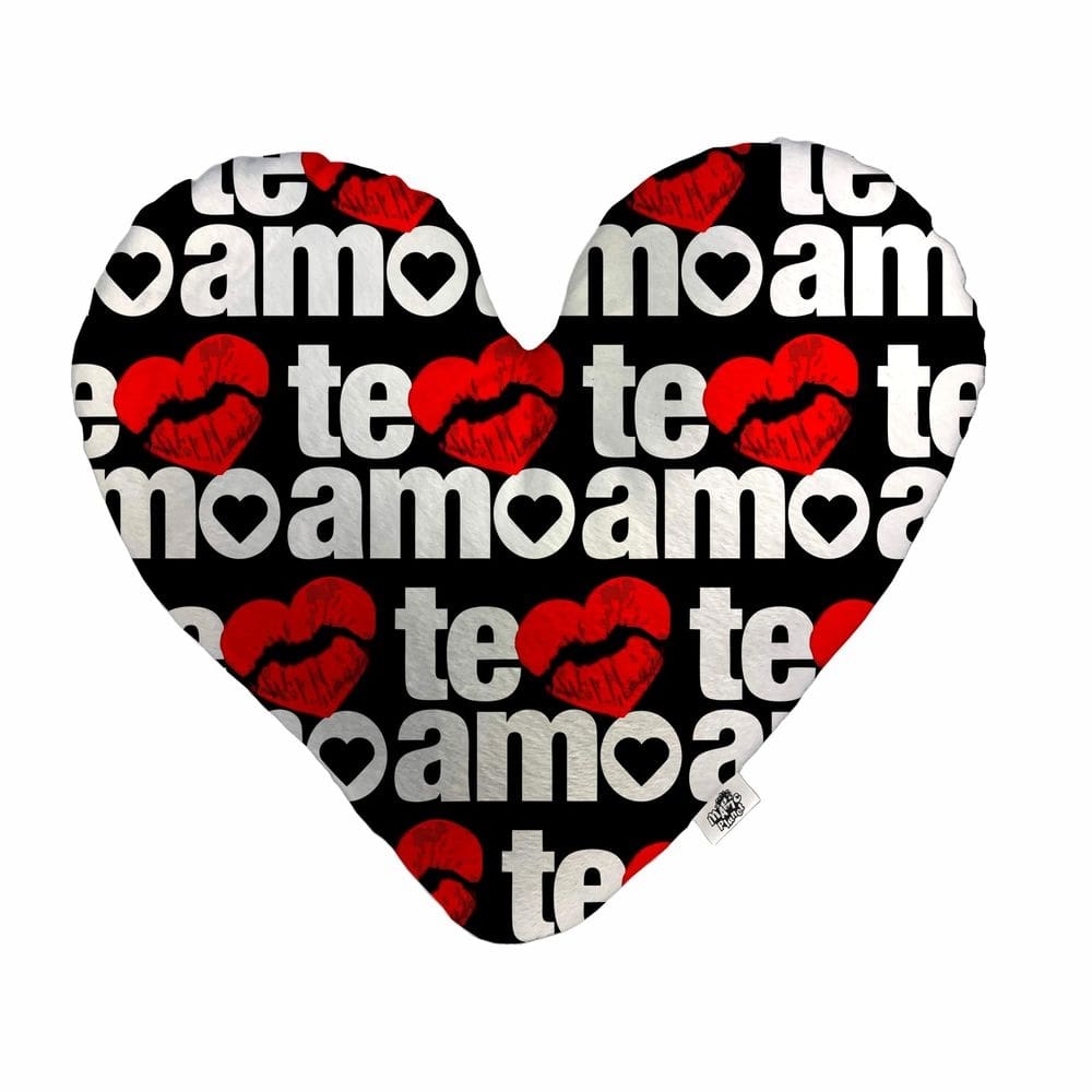 Almofada Coração Pelúcia Te Amo beijo Namorados Tamanho:G