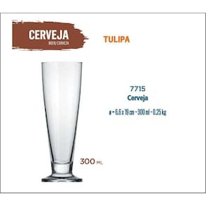 24 Taça Cerveja Tulipa 300Ml-Artesanal-Pilsen-Premium-Ipa