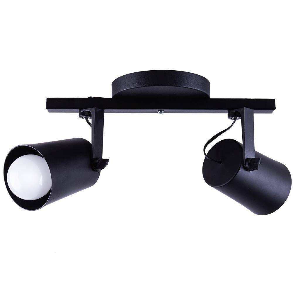 Spot sobrepor direcionável fokus trilho 02 lâmpadas e27