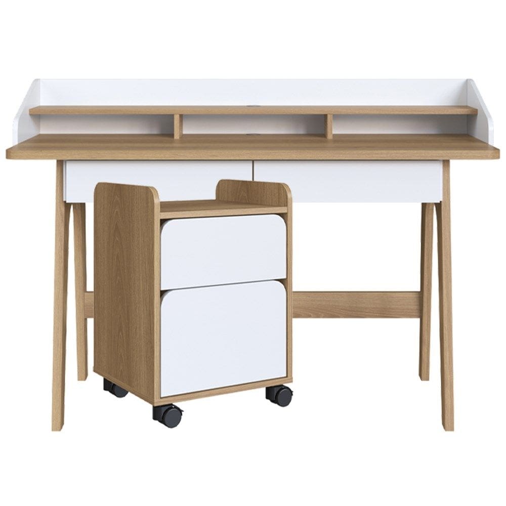 Conjunto Escritório Home Office 2 Peças 27999X27998 Branco Hanover Artesano