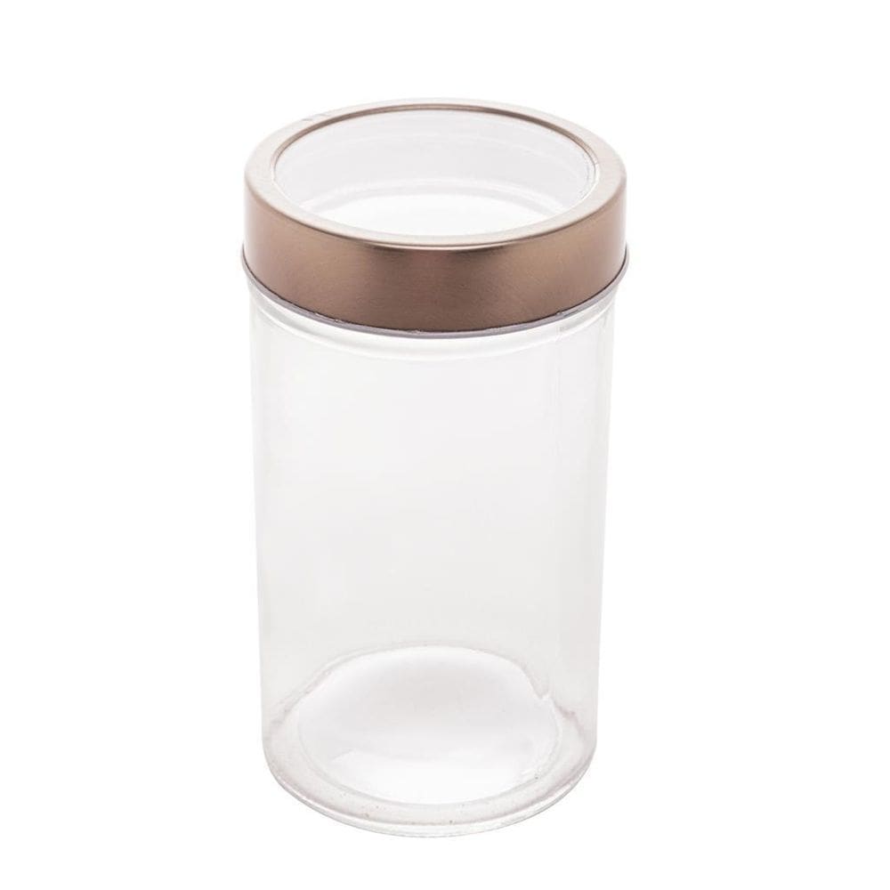 Pote de vidro borossilicato tampa acrilico gastro rose 500ml