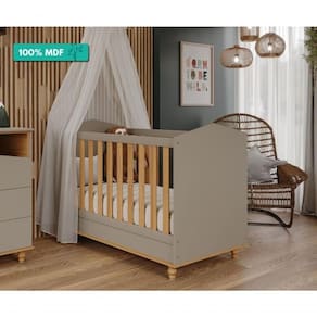 Berço Mini Cama Montessoriano 100% Mdf Mimo Permobili Fendi/Nature Fendi/Nature